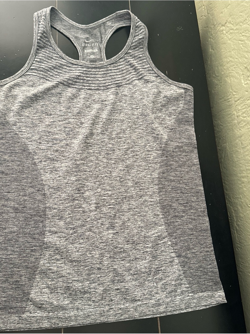 Nike Gray Dri‑FIT Seamless Racerback Tank